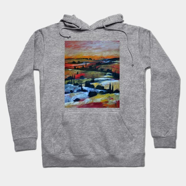 Hills to infinity Hoodie by Andreuccetti Art